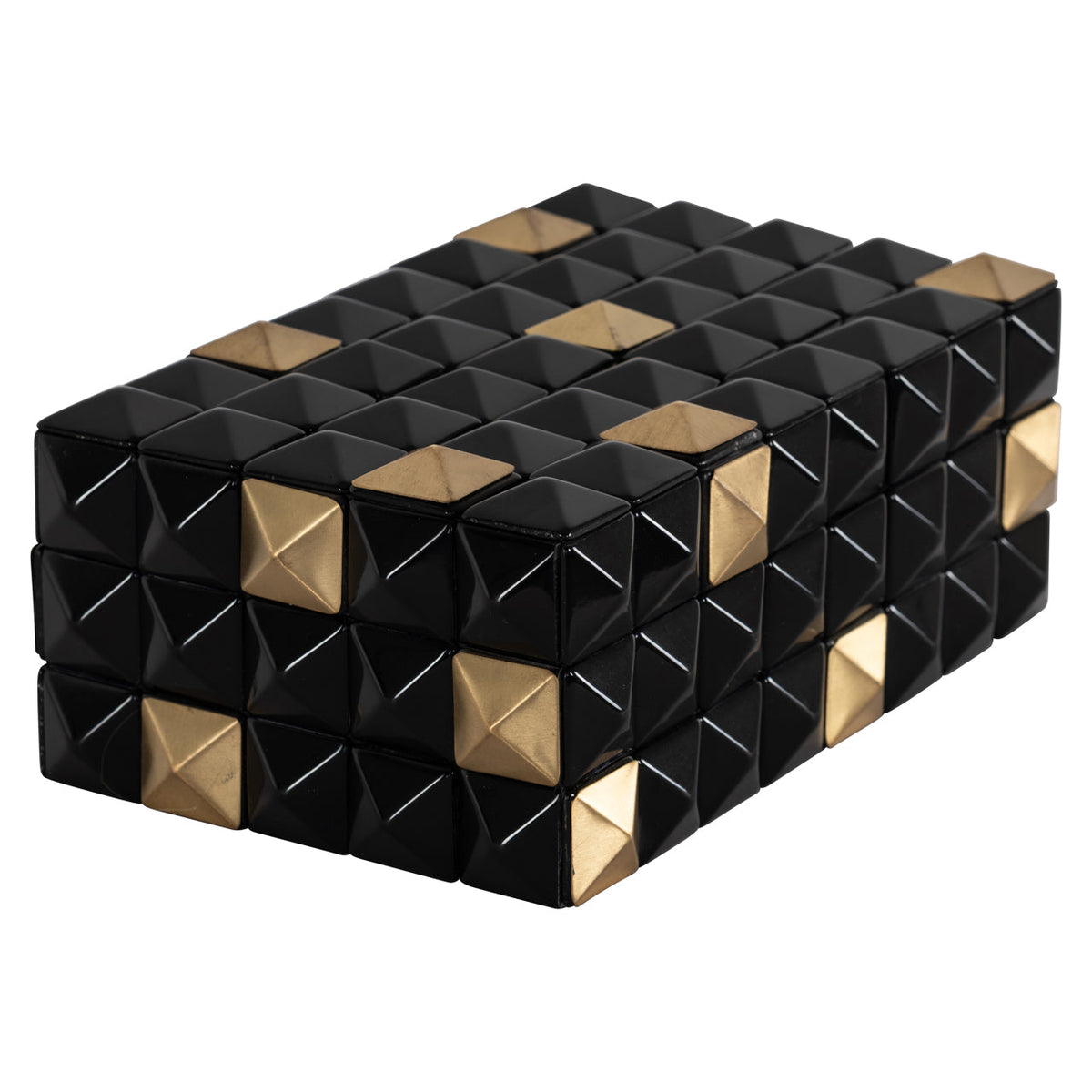 Storage box Velicia black/gold