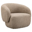 Lounge chair Milano sand tweed fire retardant