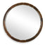 Auger Amber Glass Round Mirror