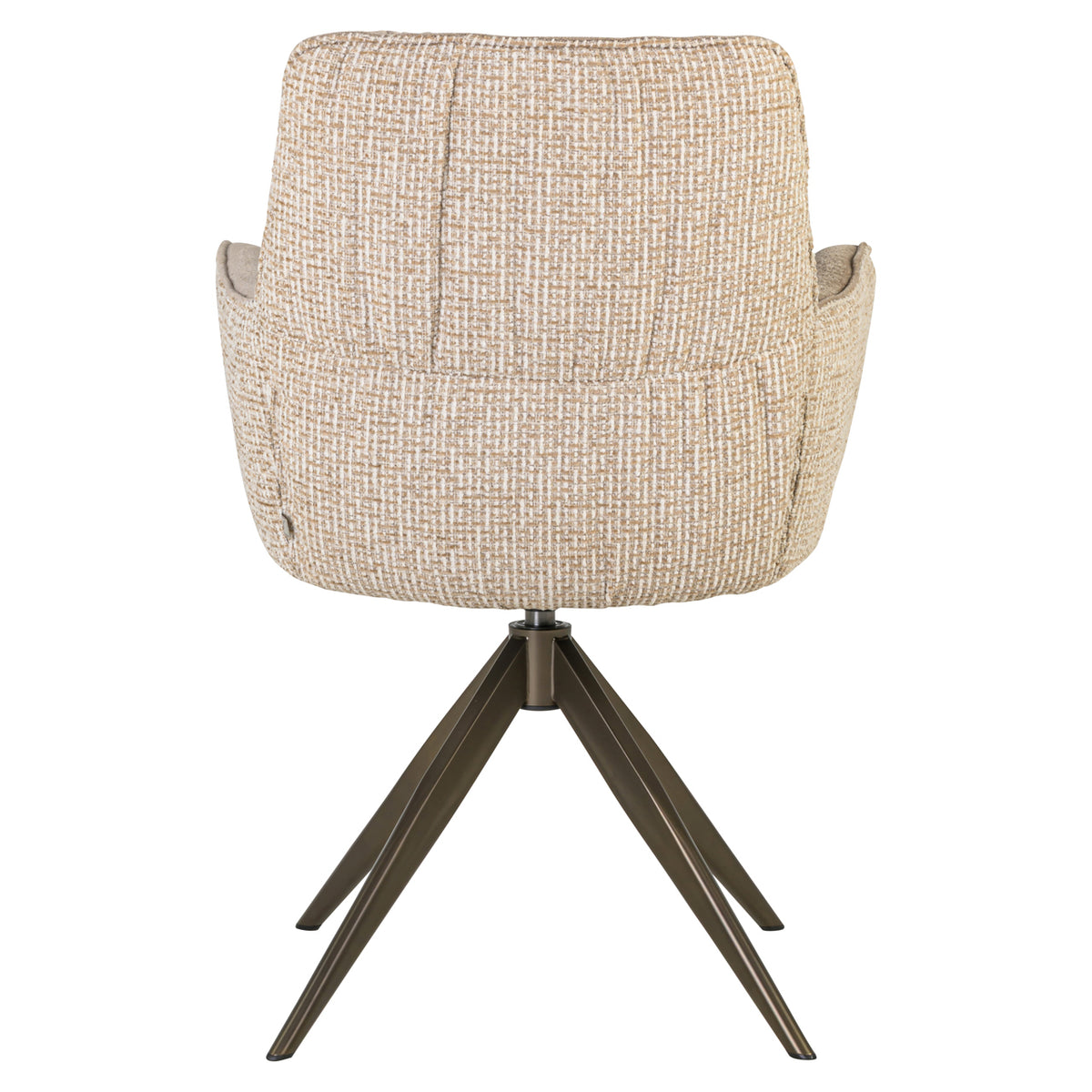 Dining chair Chase cream blockweave swivel