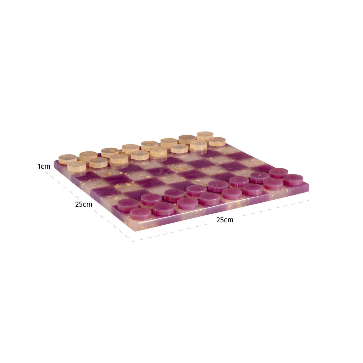 Decorative game Violet purple checkers set