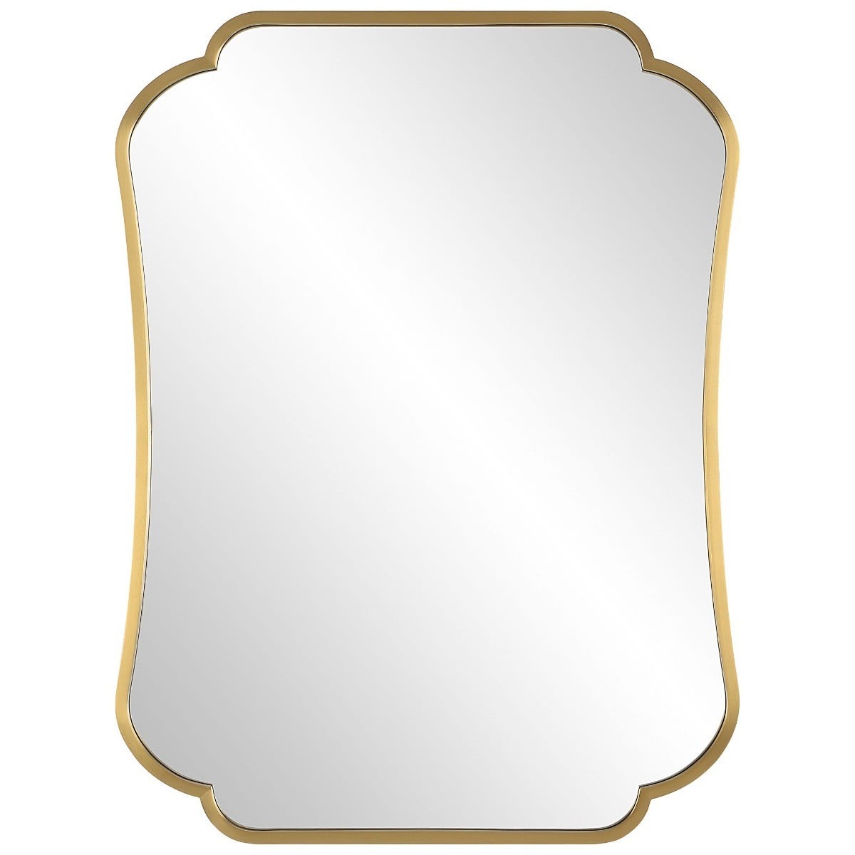 Athena Brushed Brass Mirror