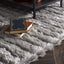 Carved Glamour Silver Grey Shaggy Rug