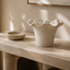 Sonata Small Cream Fluted Vase