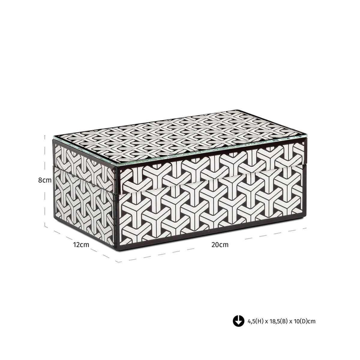Storage box Feliz black/white small