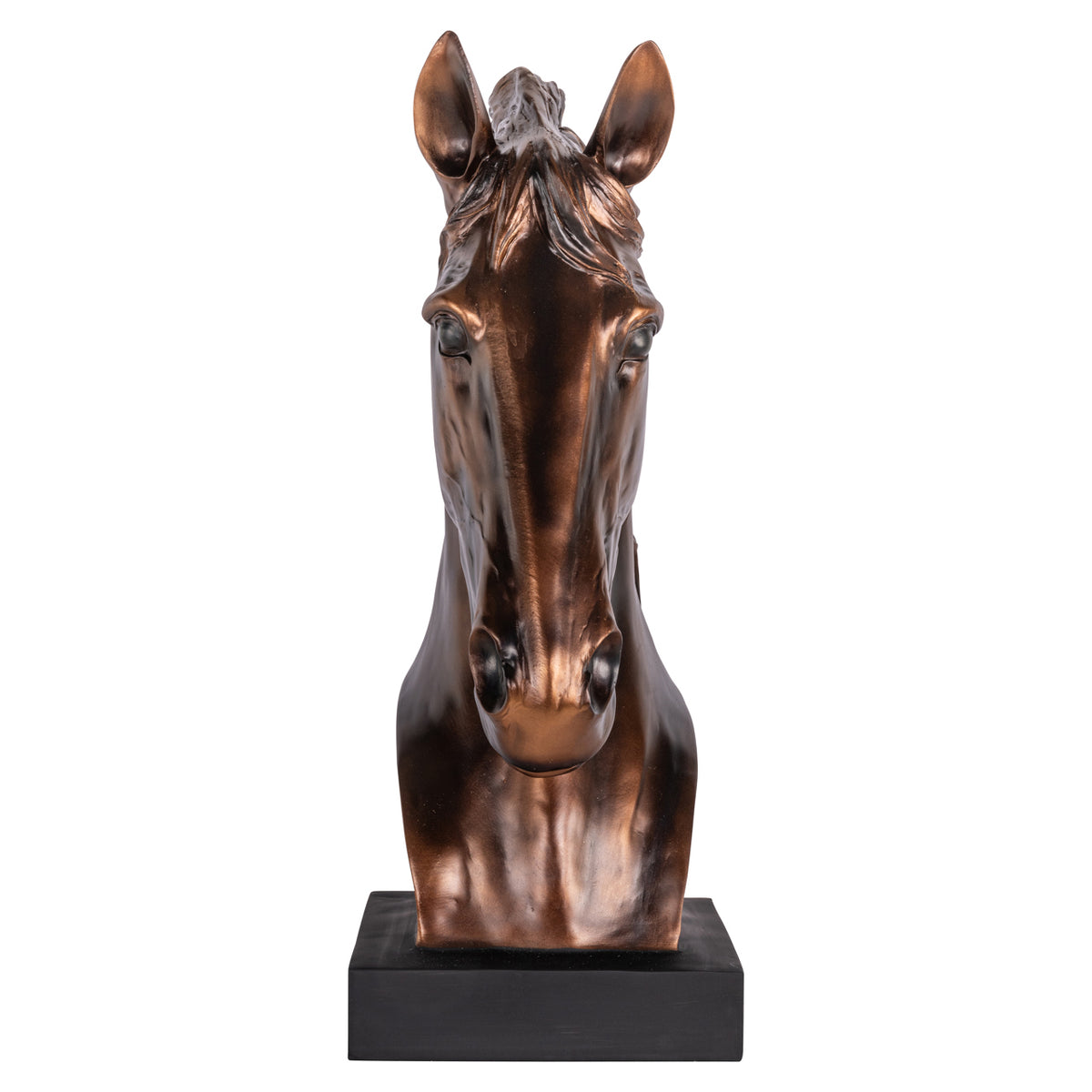 Decorative object Shadow bronze horse head sculpture