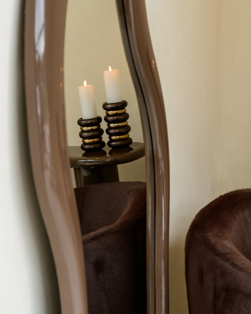 Candle holder Eve bronze small
