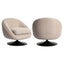 Lounge chair Nodo natural chunky swivel