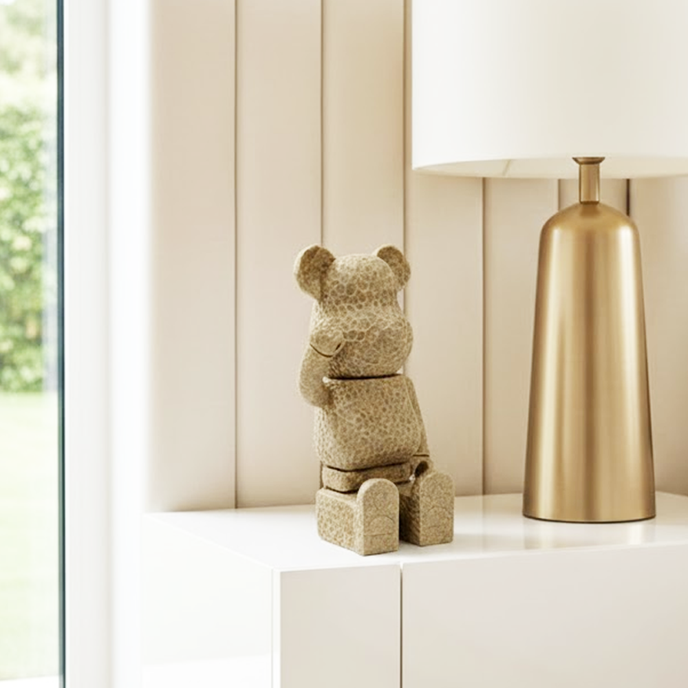 Decorative Stone Effect Sitting Bear Ornament