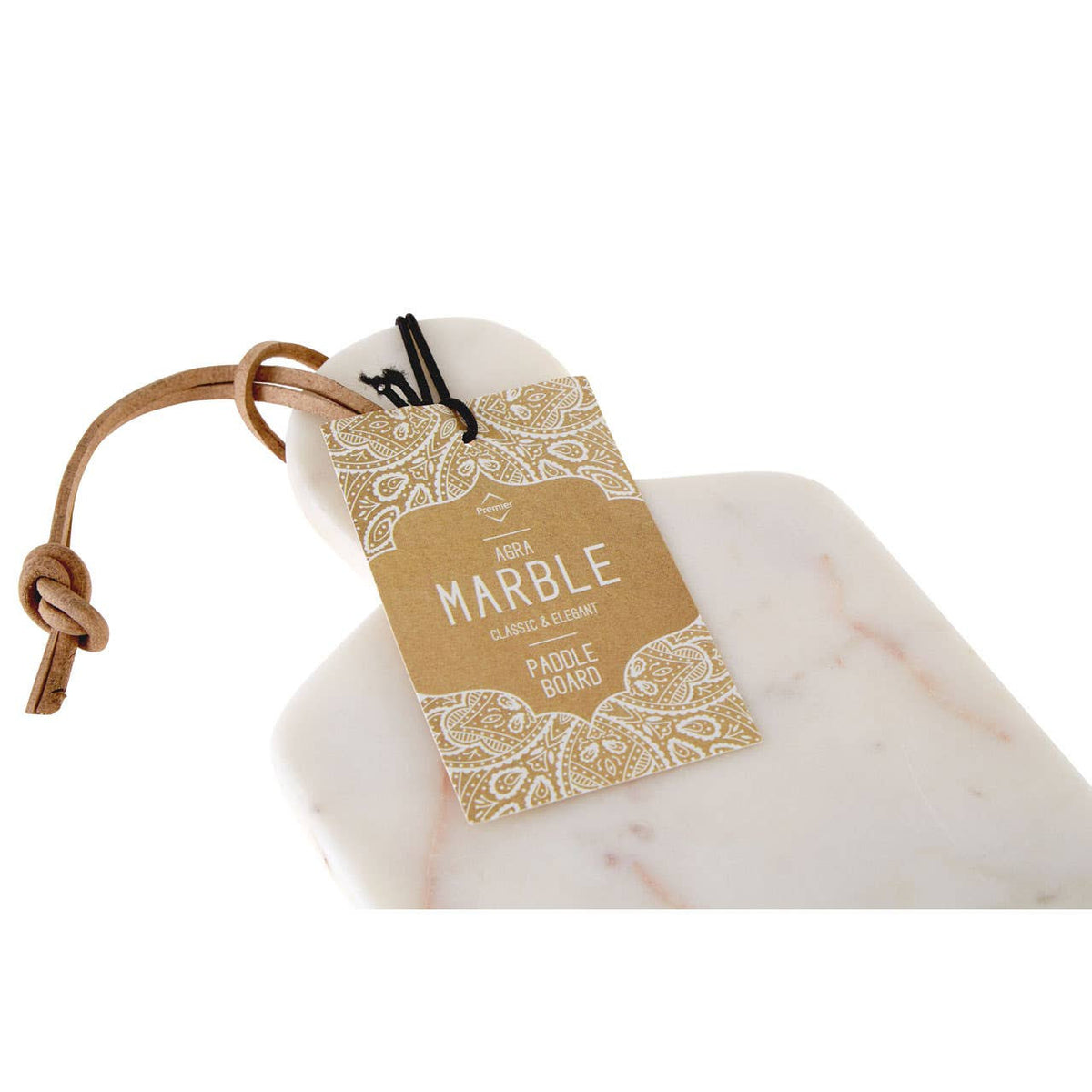 Kindia Off White Marble Small Rectangular Paddle Board