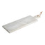 Salerno Small White Marble Paddle Chopping and Serving Board