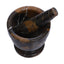 Marmore Black and Gold Marble Mortar and Pestle