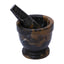 Marmore Black and Gold Marble Mortar and Pestle