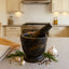 Marmore Black and Gold Marble Mortar and Pestle