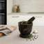 Marmore Black and Gold Marble Mortar and Pestle