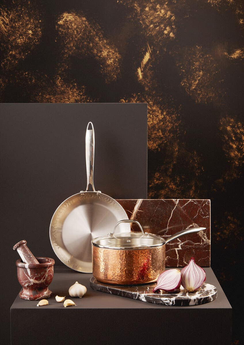 Salmo Red and White Marble Mortar and Pestle