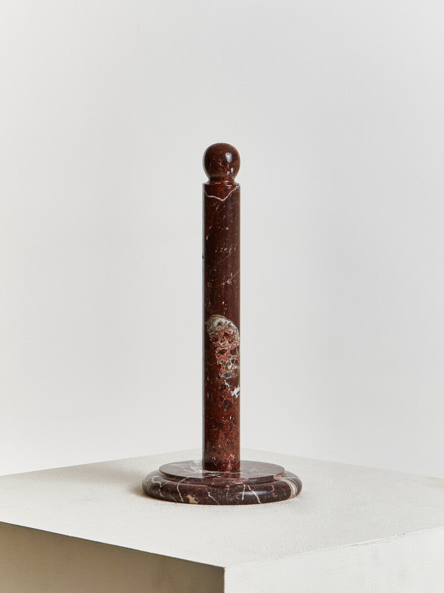 Salmo Red and White Marble Kitchen Roll Holder