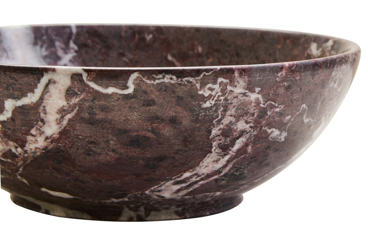 Marmore Red and White Marble Bowl