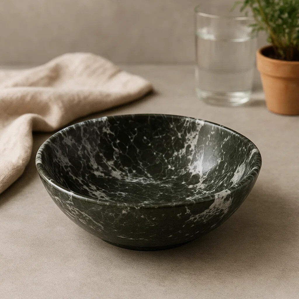 Marmore Greenish Black Marble Bowl