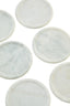 Kindia White Marble Set Of Six Round Coasters with Holder