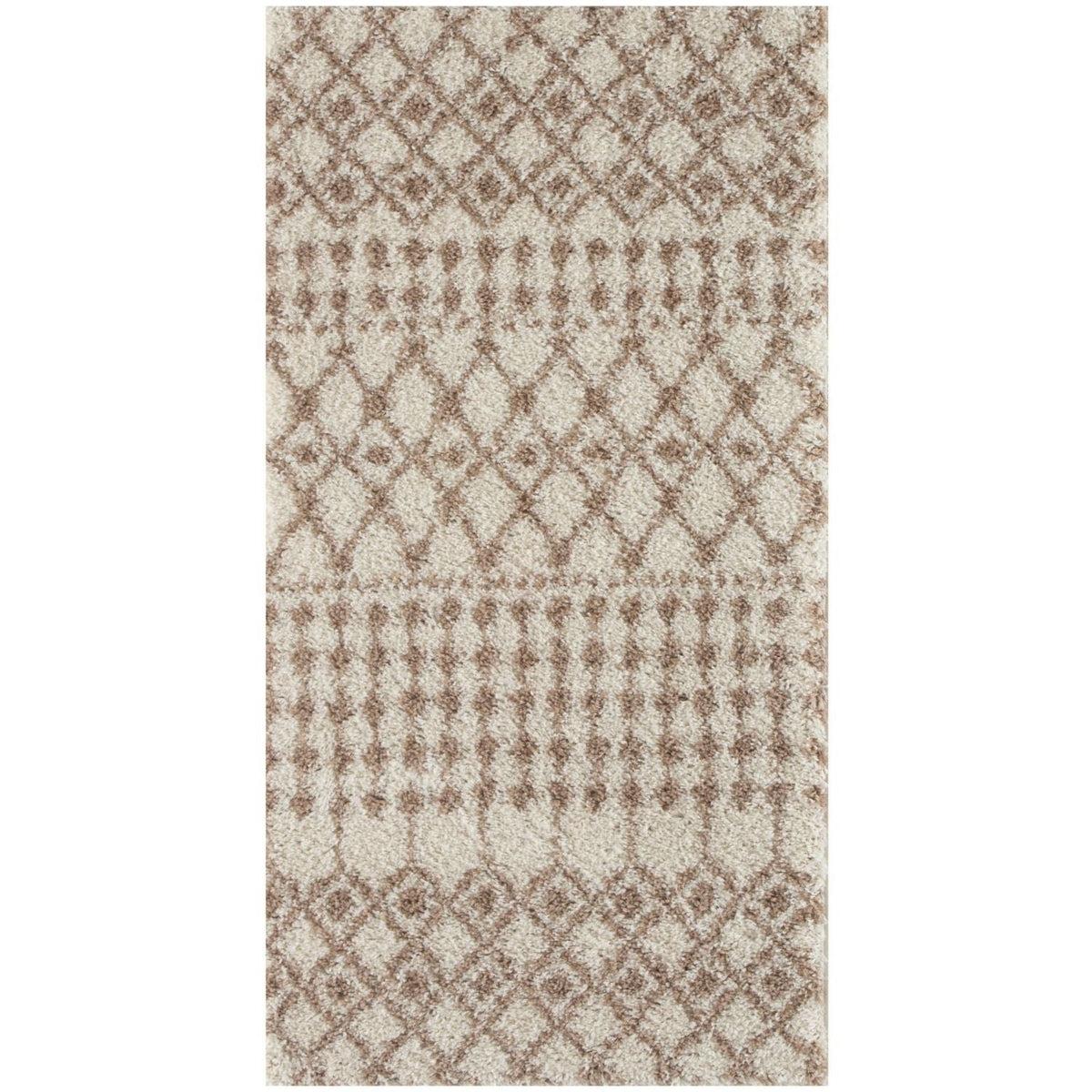 Moroccan Ivory Beige Shaggy Rug | 1030