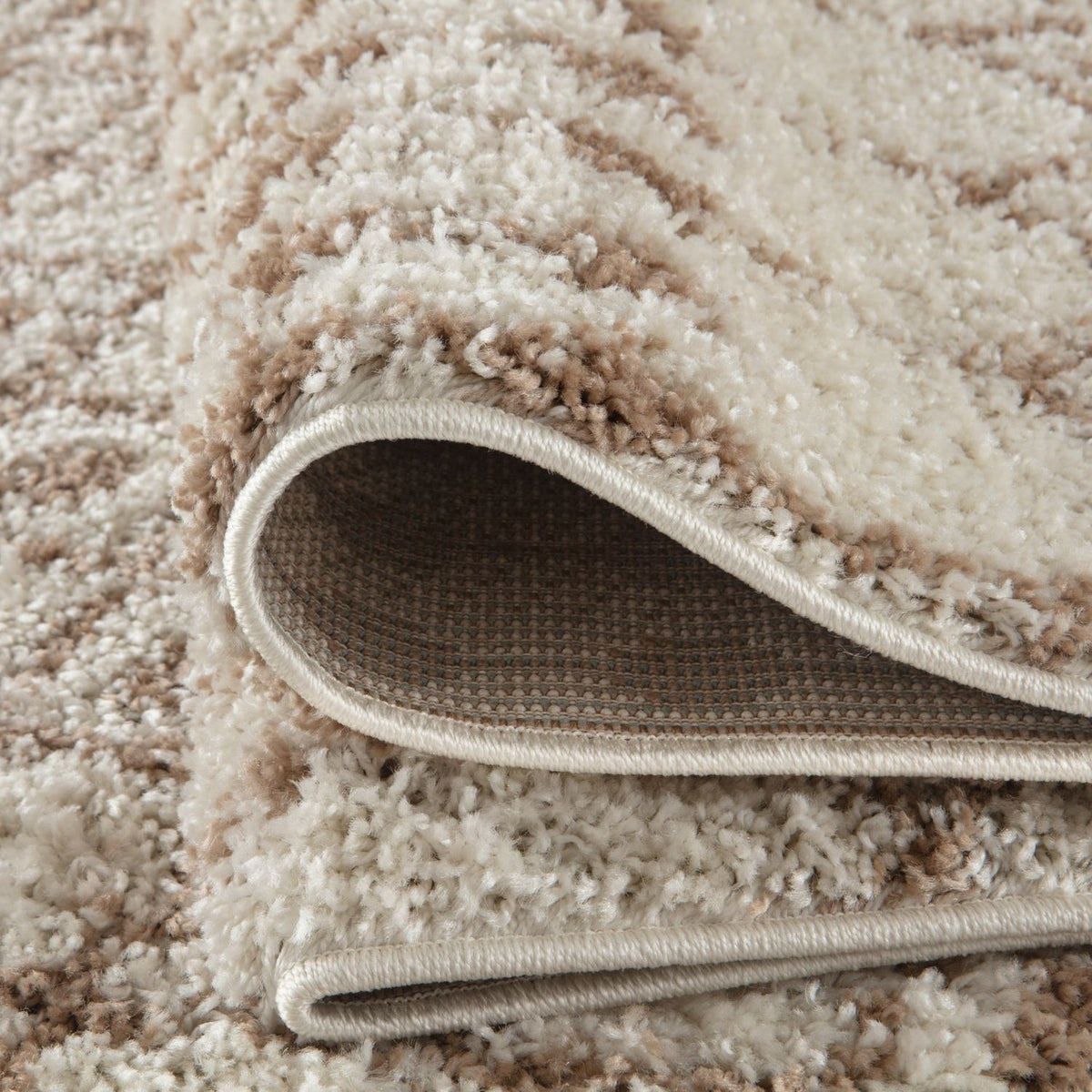 Moroccan Ivory Beige Shaggy Rug | 1030