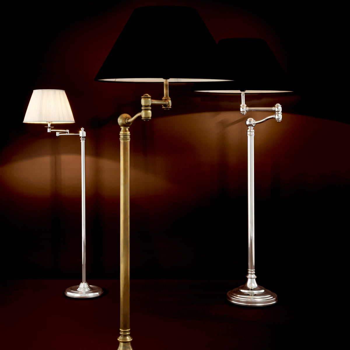 Eichholtz Lighting Floor Lamp Regis Vintage Brass House of Isabella UK