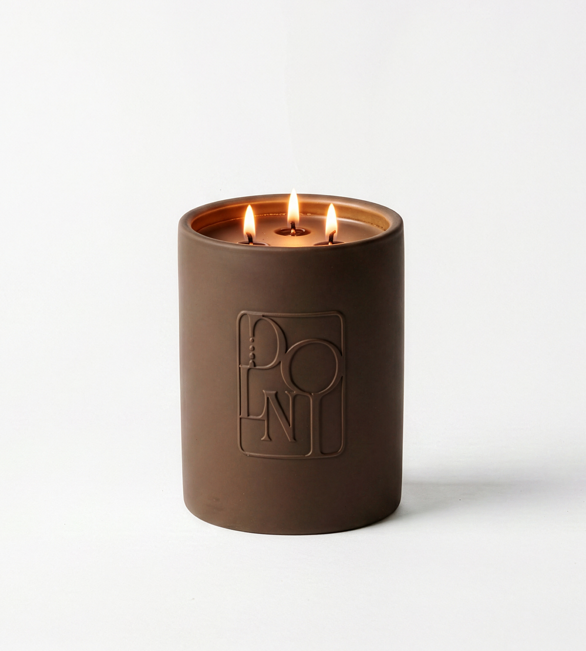Dolni Large Brown Ceramic 600g Tobacco & Oud Candle