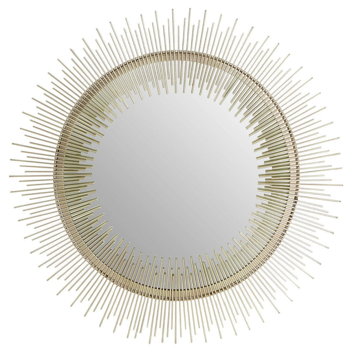 Templar Spoke Pewter Finish Wall Mirror