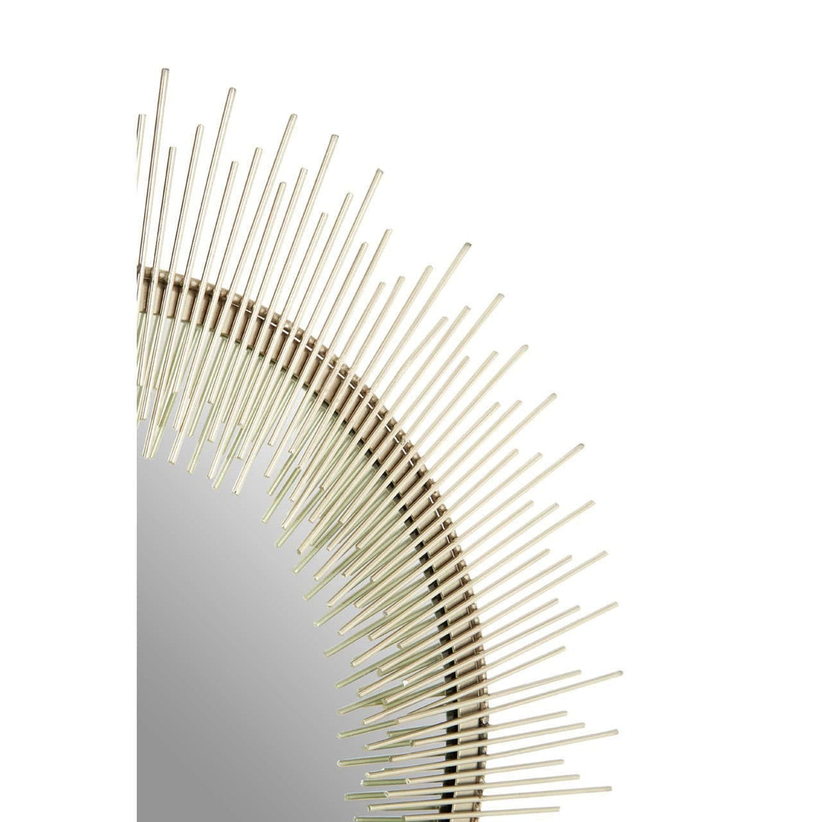 Templar Spoke Pewter Finish Wall Mirror