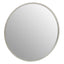 Saska Large Antique Silver Round Wall Mirror
