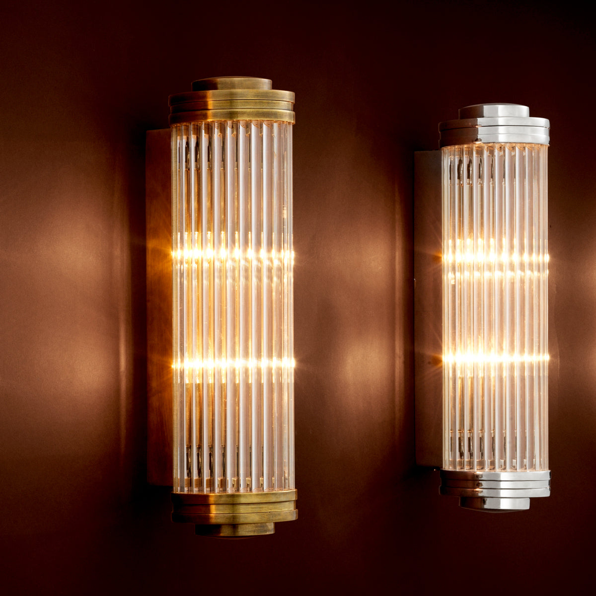 Eichholtz Lighting Wall Lamp Gascogne L - Vintage Brass Finish House of Isabella UK