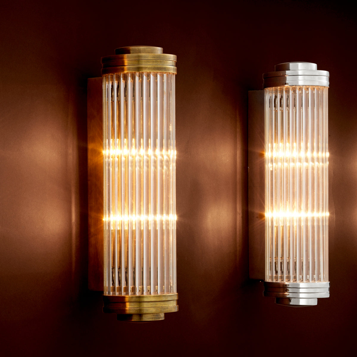 Eichholtz Lighting Wall Lamp Gascogne L - Nickel Finish House of Isabella UK