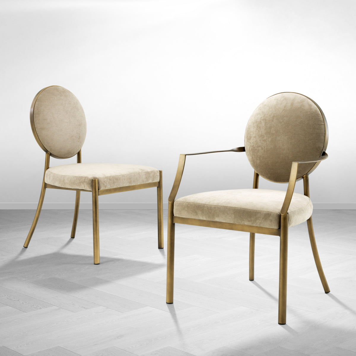 Eichholtz Dining Dining Chair Scribe - Greige Velvet House of Isabella UK