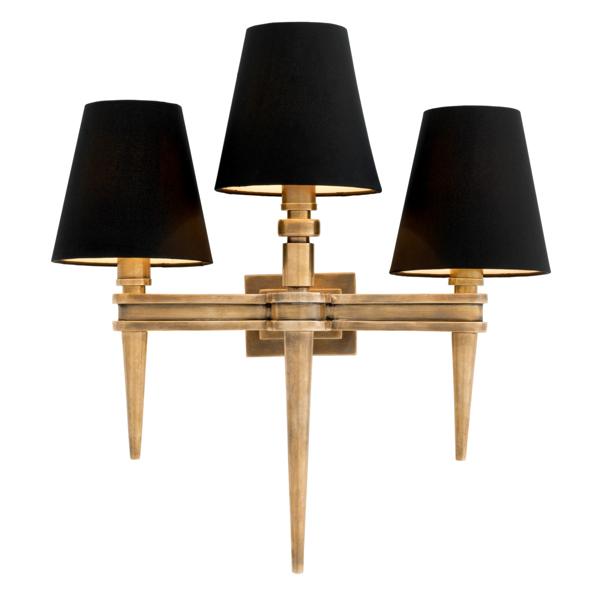 Eichholtz Lighting Wall Lamp Waterloo Triple Gold House of Isabella UK