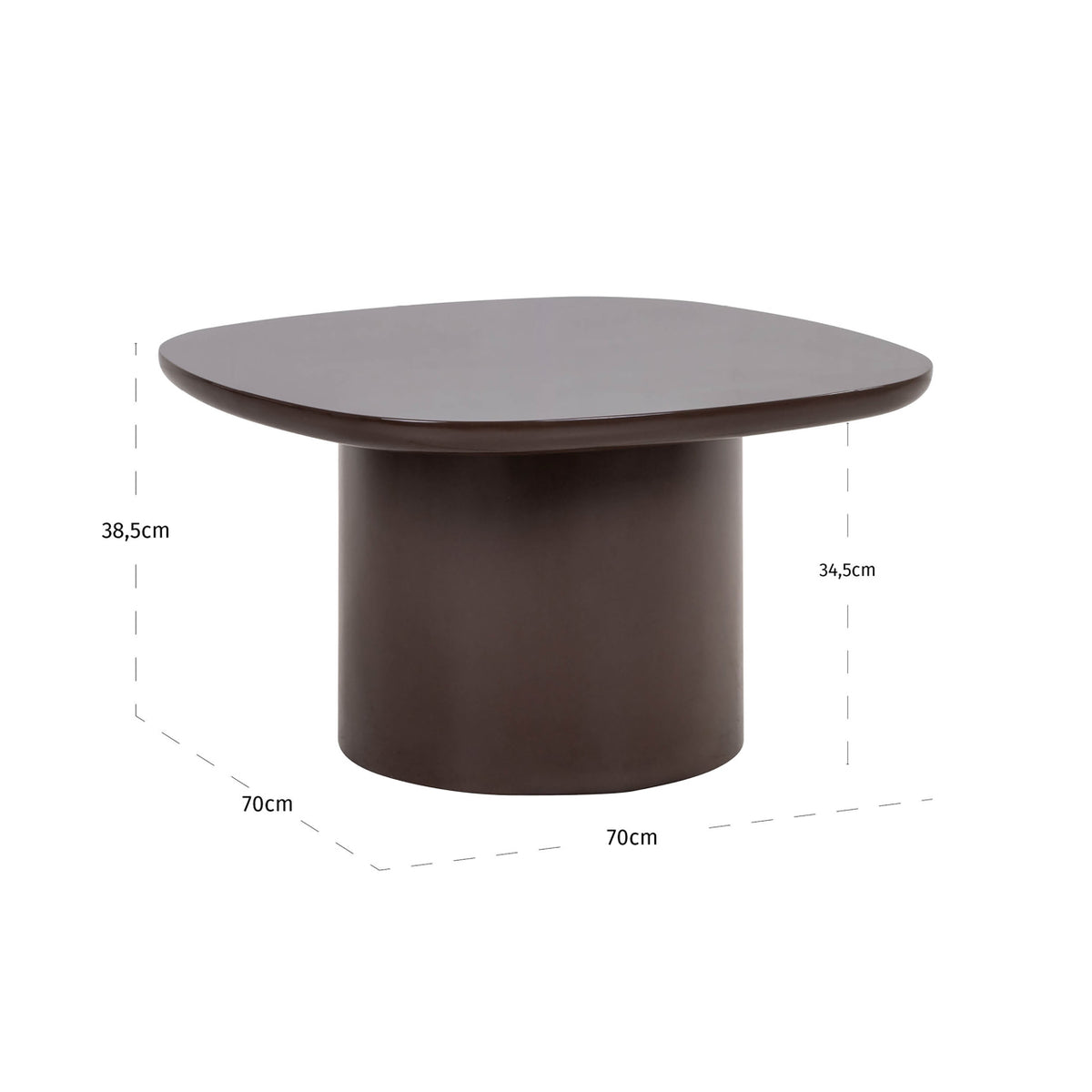 End table Almundi chocolat brown