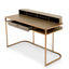 Eichholtz Living Desk Highland - Oak Veneer & Brushed Brass House of Isabella UK