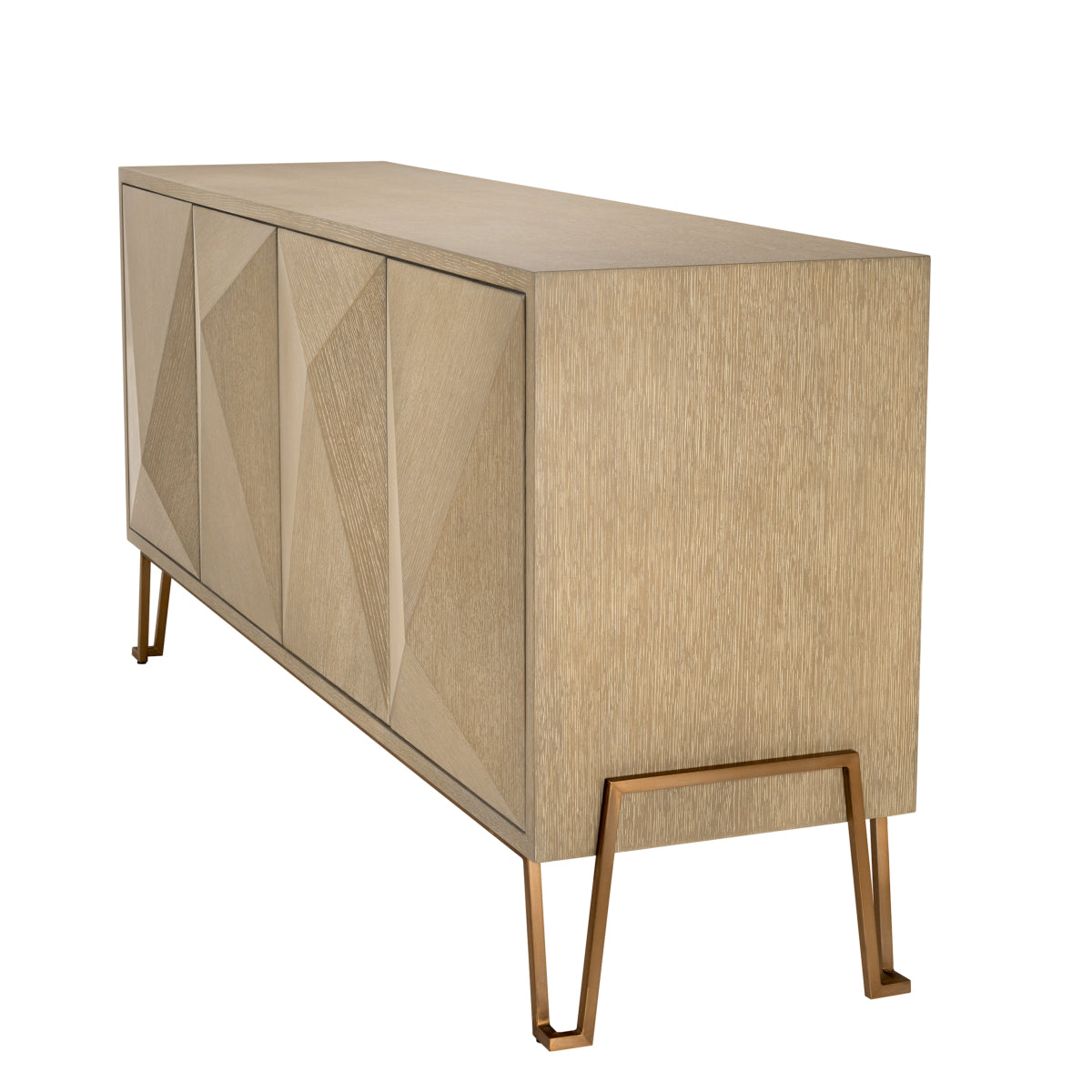 Eichholtz Living Dresser Highland Sideboard Oak Brass House of Isabella UK