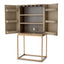 Eichholtz Dining Wine Cabinet Highland Oak & Brass House of Isabella UK