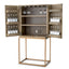 Eichholtz Dining Wine Cabinet Highland Oak & Brass House of Isabella UK