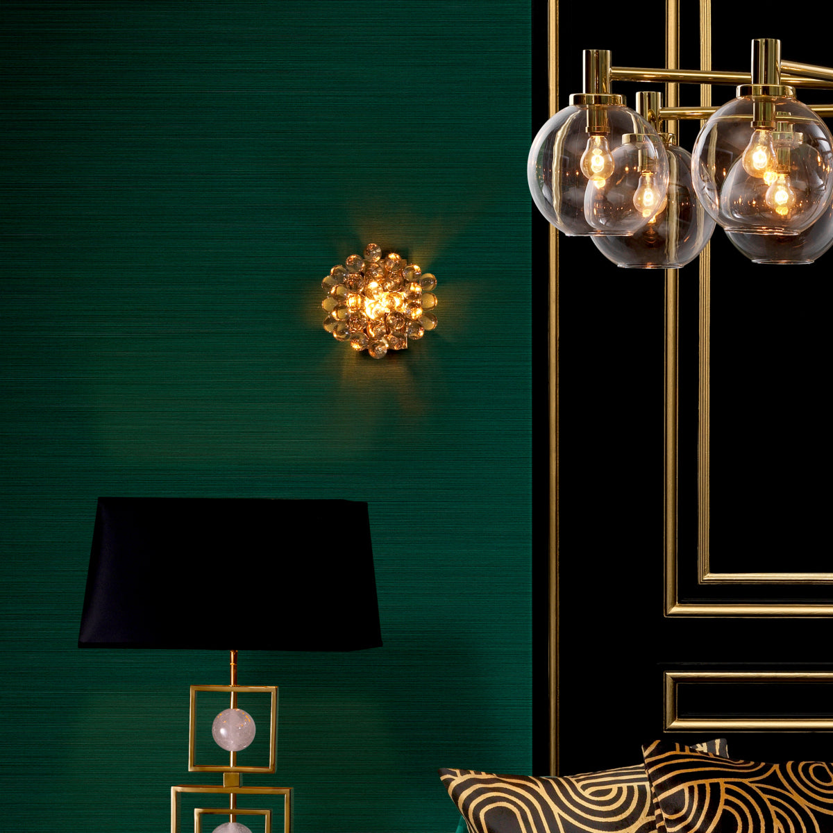 Eichholtz Lighting Wall Lamp Mylo Gold Finish House of Isabella UK