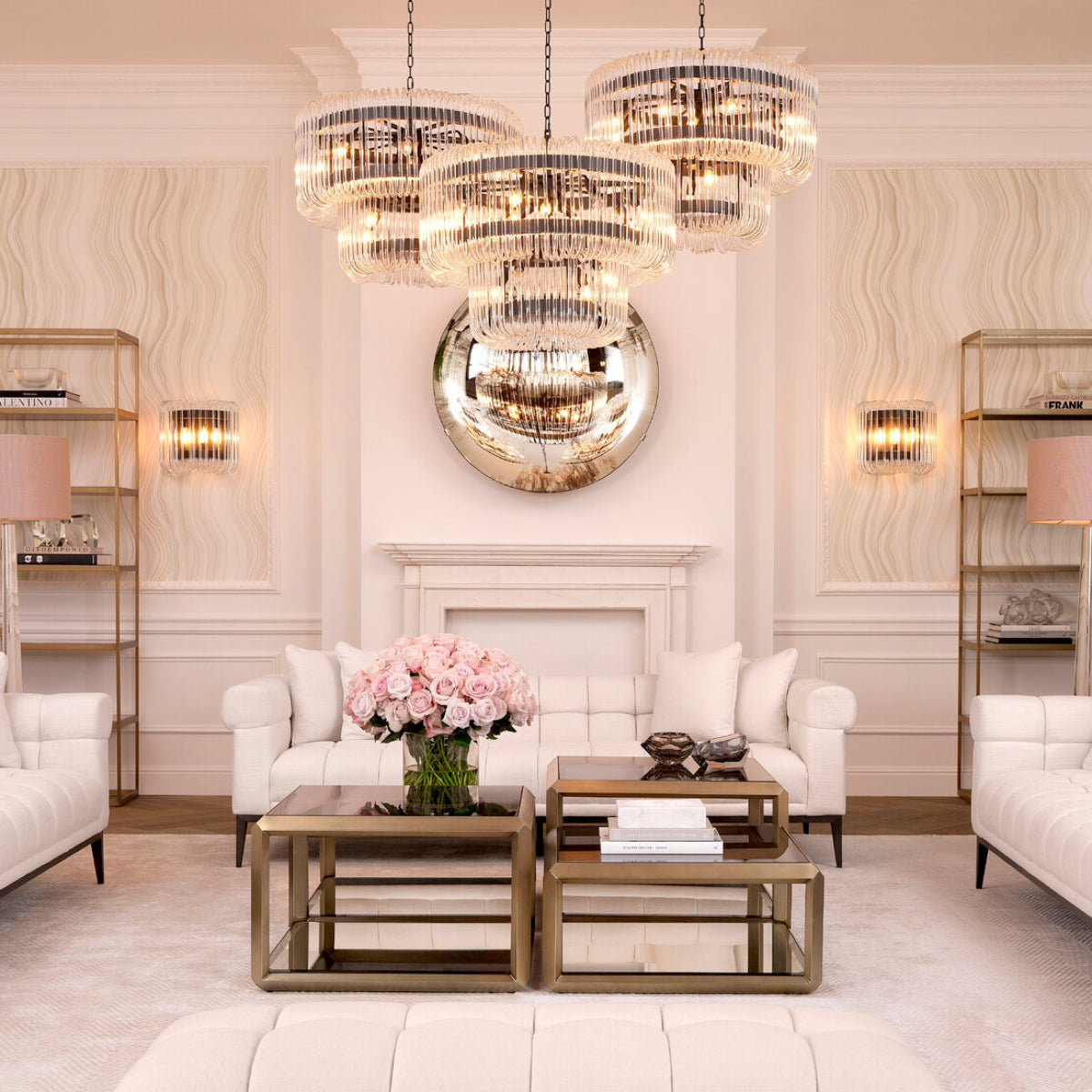 Eichholtz Lighting Chandelier Sutton House Art Deco House of Isabella UK