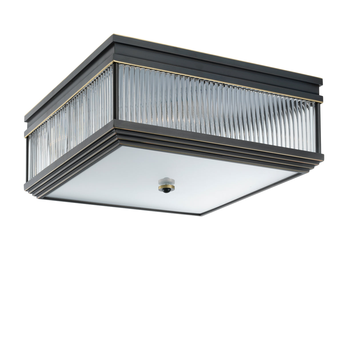 Eichholtz Lighting Ceiling Lamp Marly - Bronze Highlight Finish with Frosted Glass House of Isabella UK