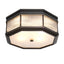 Eichholtz Lighting Bronze Highlight Finish with Frosted Glass Ceiling Lamp Bagatelle House of Isabella UK