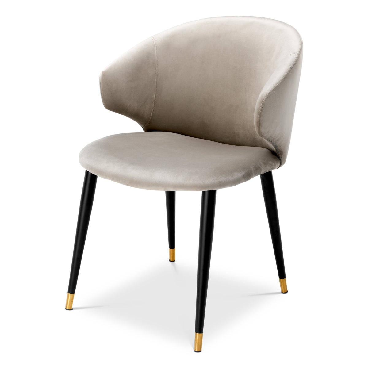 Eichholtz Dining Dining Chair Volante Beige Velvet House of Isabella UK