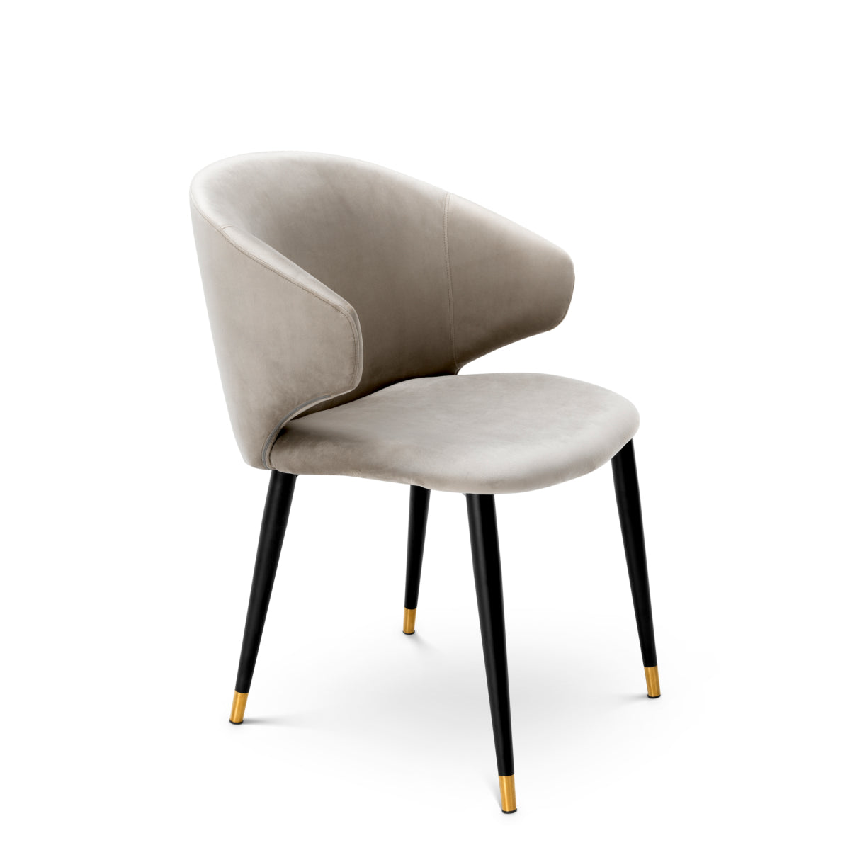 Eichholtz Dining Dining Chair Volante Beige Velvet House of Isabella UK