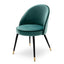Eichholtz Dining Dining Chair Cooper set of 2 Turquoise Velvet House of Isabella UK