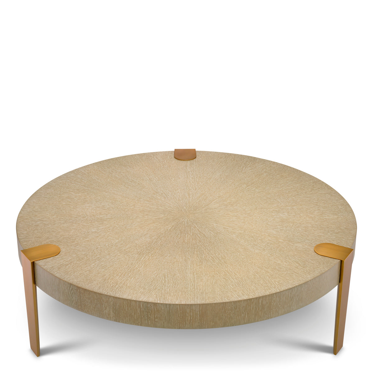 Eichholtz Living Coffee Table Oxnard - Washed Oak Veneer & Brushed Brass House of Isabella UK