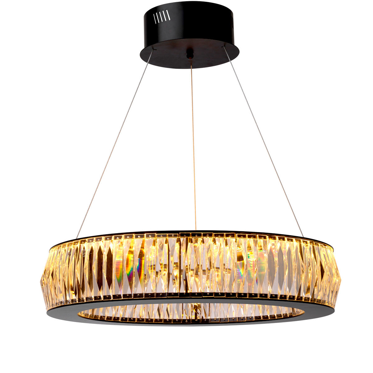 Eichholtz Lighting Vancouver Round LED Crystal Chandelier Small House of Isabella UK