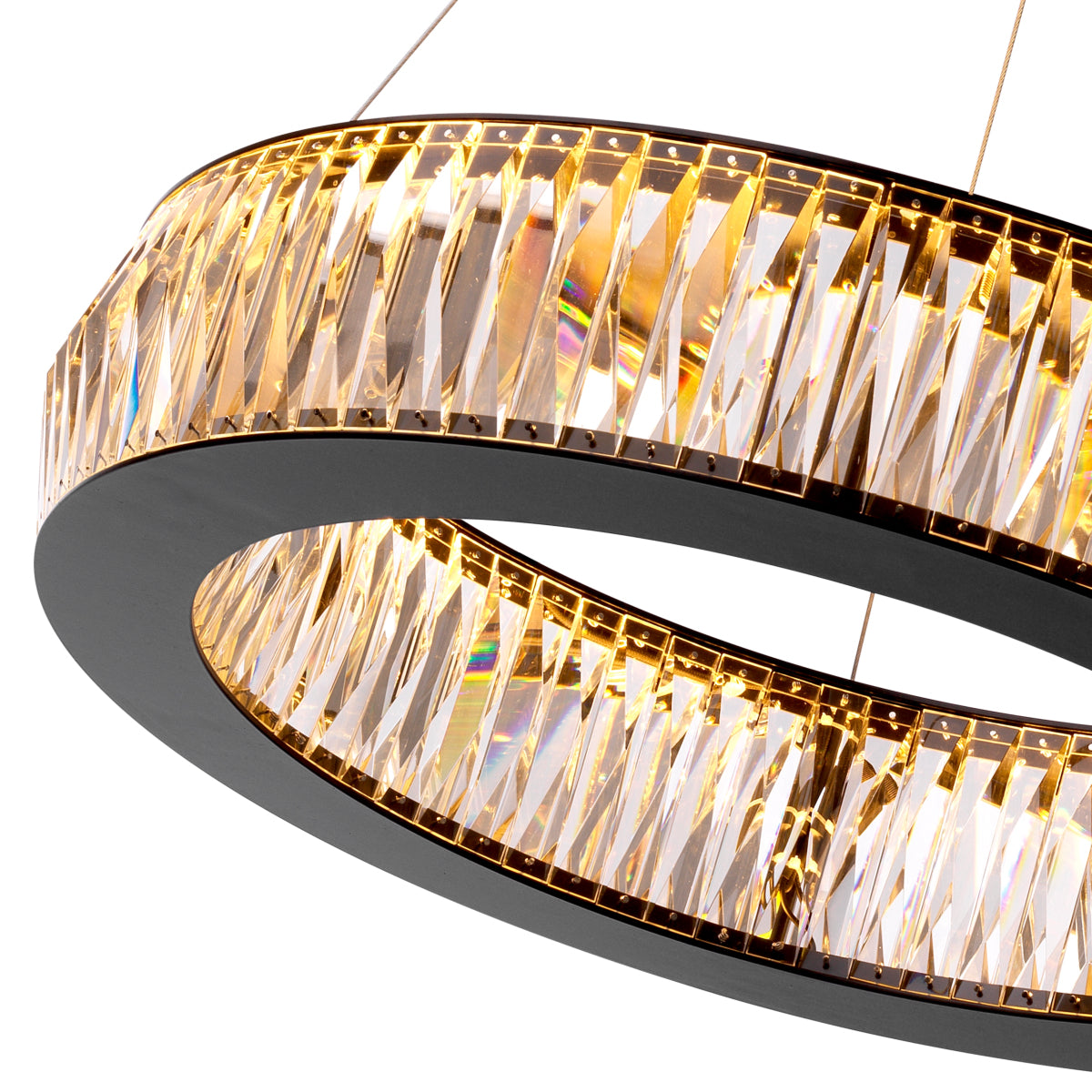 Eichholtz Lighting Vancouver Round LED Crystal Chandelier Small House of Isabella UK